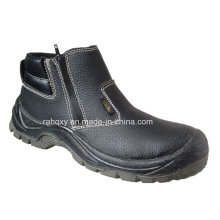 Zapatos de seguridad de cuero repujado Split con malla de forro (HQ03057)